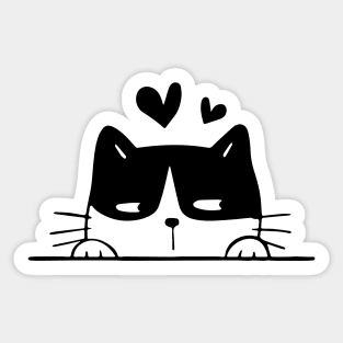 Cute Black Cat Sticker